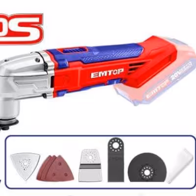 اره همه کاره شارژی 20 ولت همراه با باتری و شارژر ایمتاپ EMTOP مدل ELMF