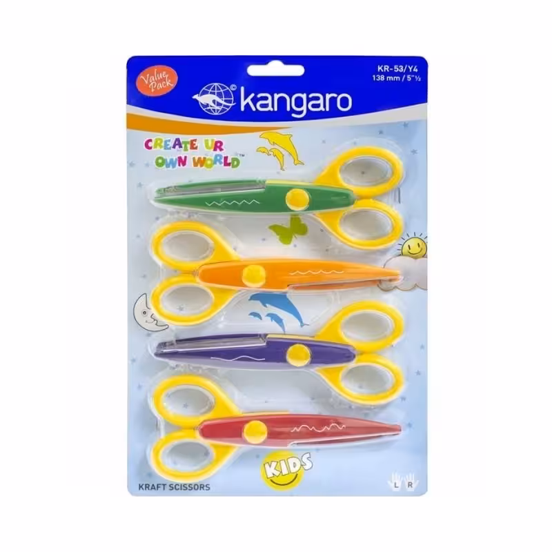 قیچی کانگرو کد KR-53/y4 بسته 4 عددی