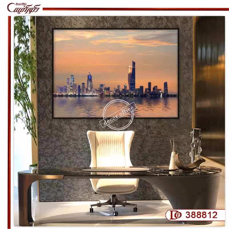 تابلو دکوراتیو منظره شهر بندری R388812