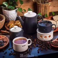 سرویس چایخوری هفت پارچه طرح پیزا سرامیک برند آیسرام