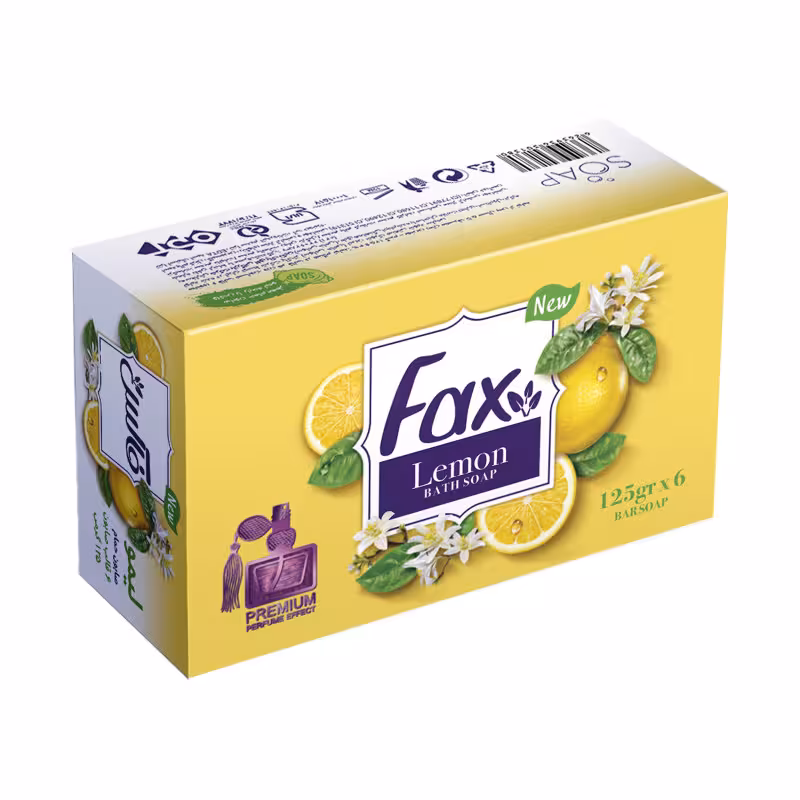 صابون حمام فکس مدل Lemon Perfume بسته 6 عددی