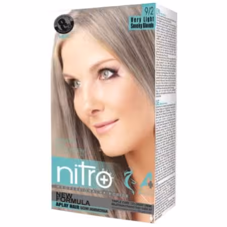 کیت رنگ مو و ابرو نیترو پلاس مدل A شماره 9.2 – بلوند دودی خیلی روشن