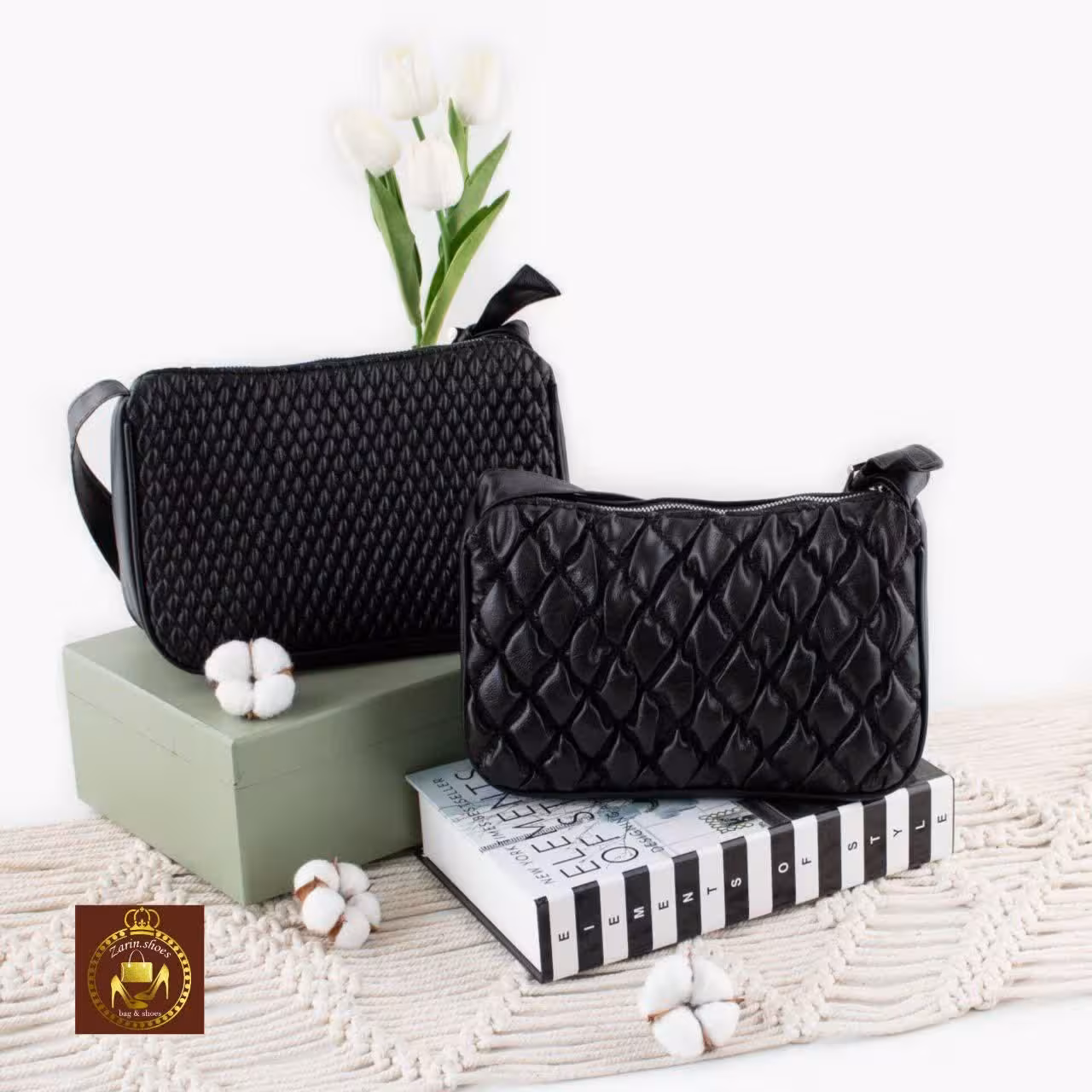 کیف دوشی زنانه طرح دار کد 4675