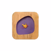 ساعت رومیزی  پرکار چوبی ساده (بنفش)