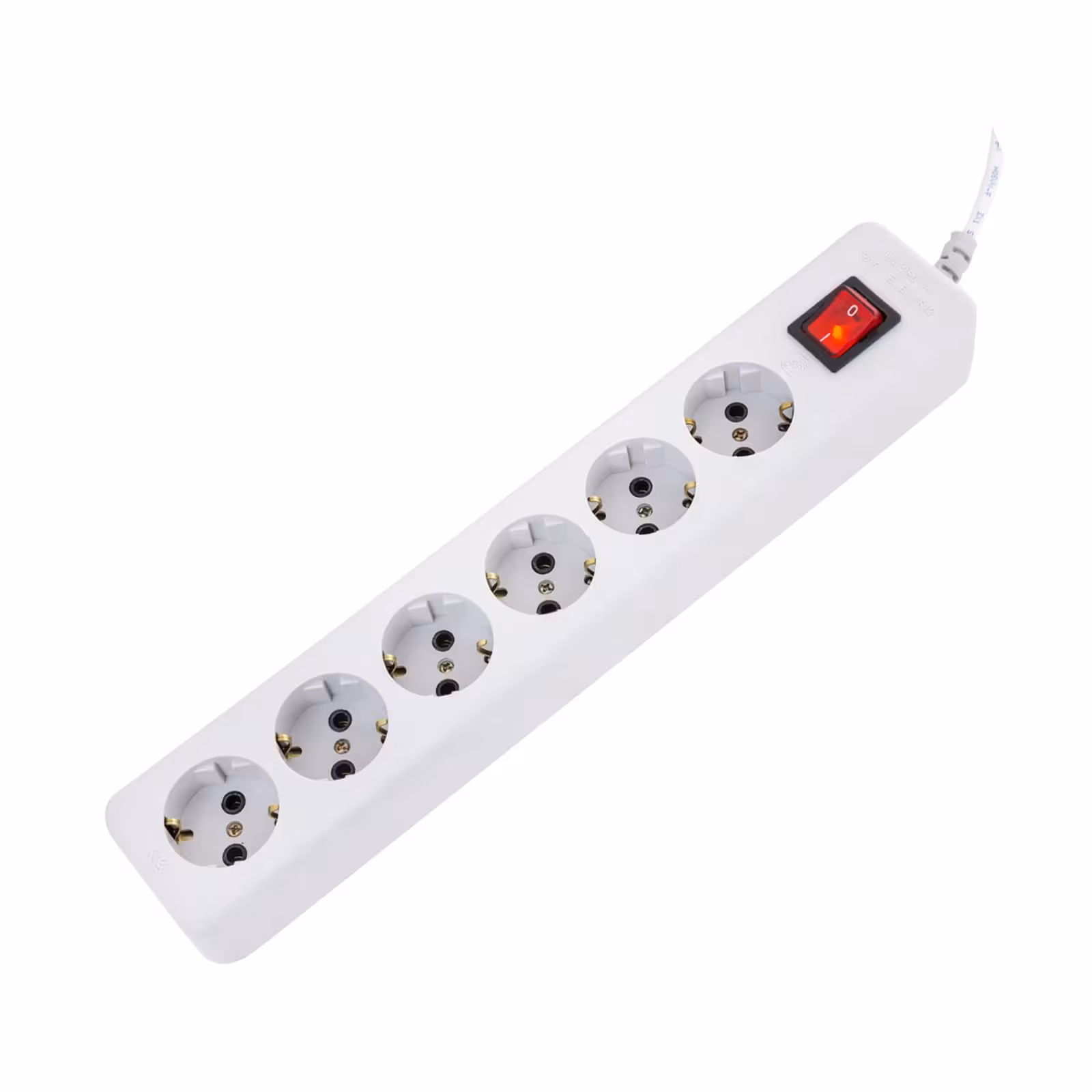 چندراهی برق 6 خانه ارت دار با کابل 3 متری پارت الکتریک مدل 707