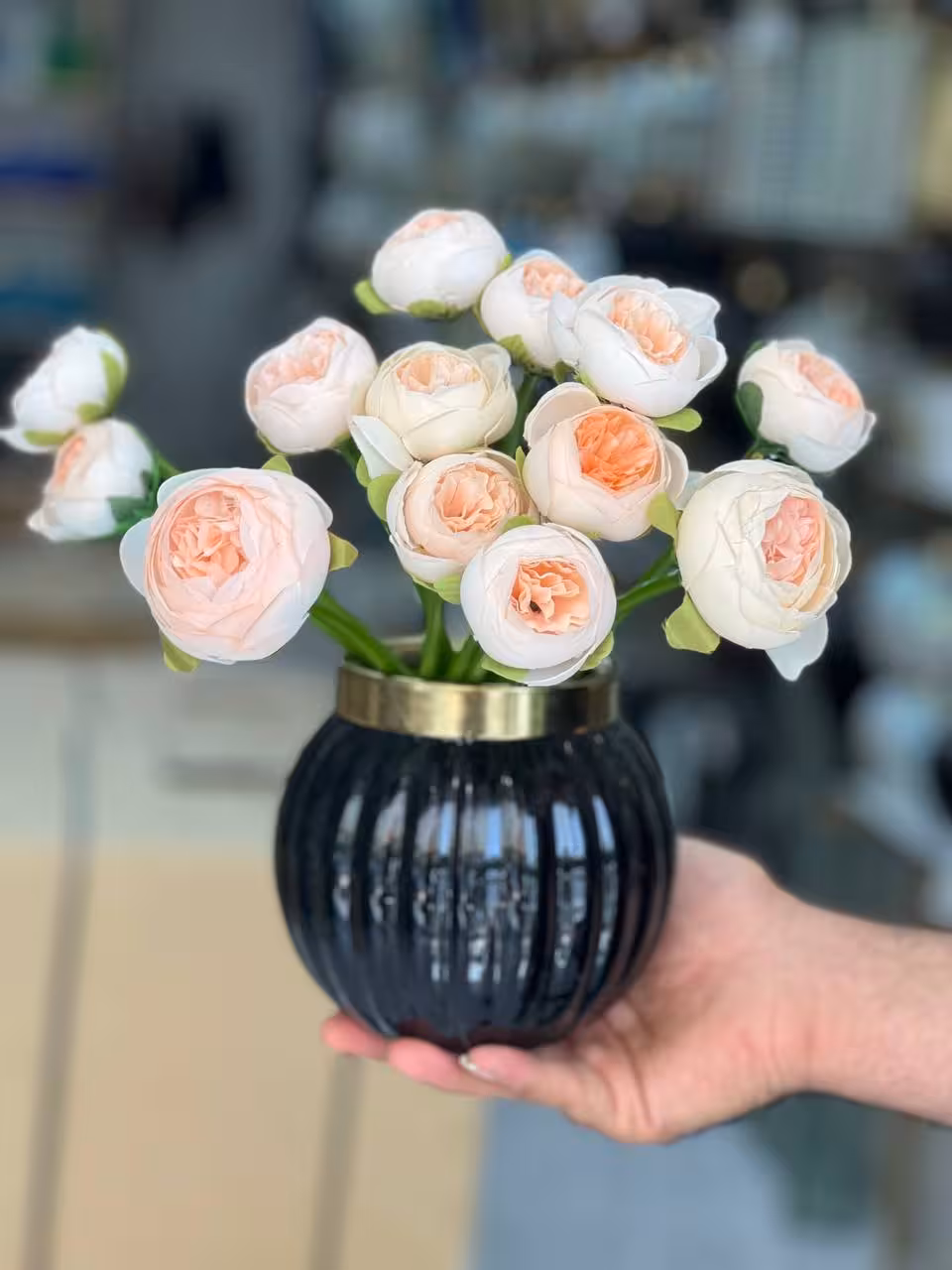 پیونی مصنوعی گلبهی  10 شاخه