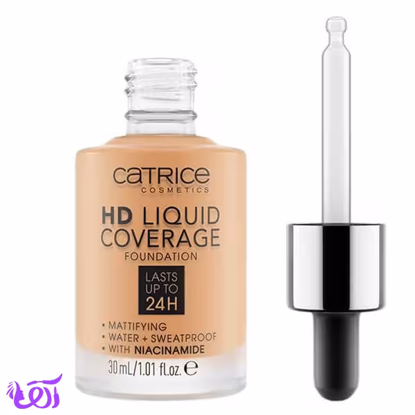 کرم پودر کاتریس سری HD مدل Liquid Coverage شماره 030 حجم 30ML