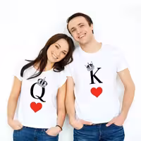 تیشرت ست Queen & King مدل A 8
