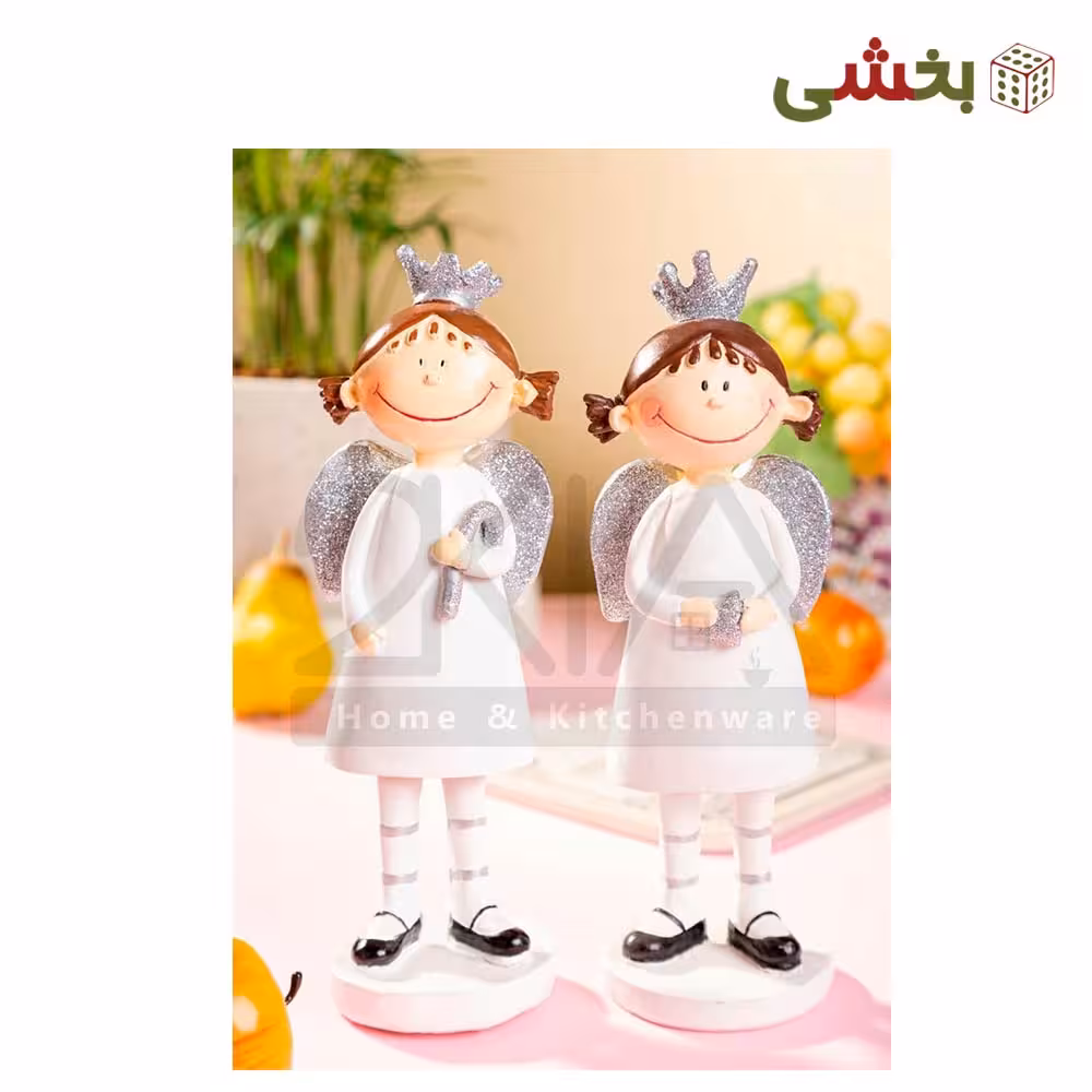 مجسمه فرشته تاج دار ایستاده 2 عددی
