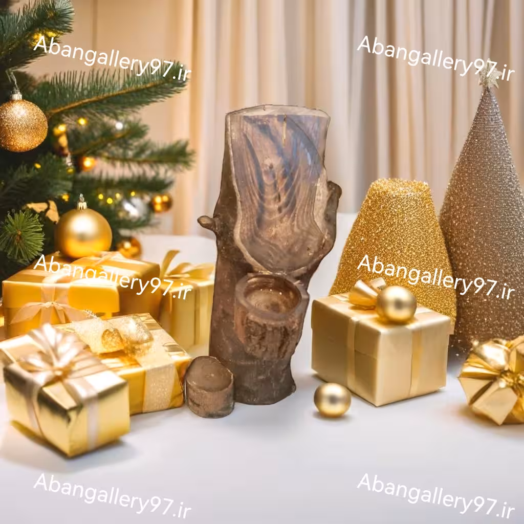 جا شمعی چوبی روستیک
