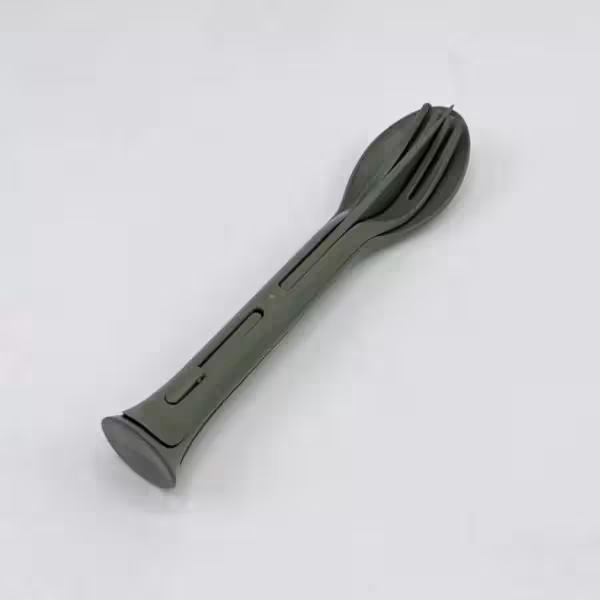 ست قاشق ، چنگال و کارد مسافرتی سبز