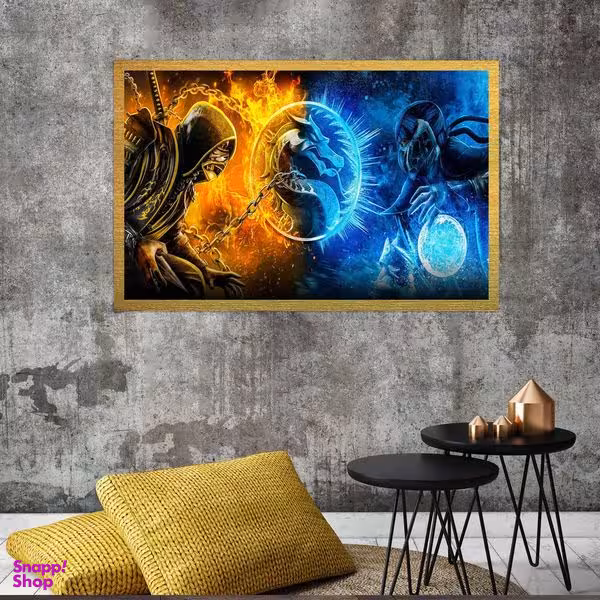 تابلو بکلیت طرح بازی Mortal Kombat مدل قاب شاسی T-S8856