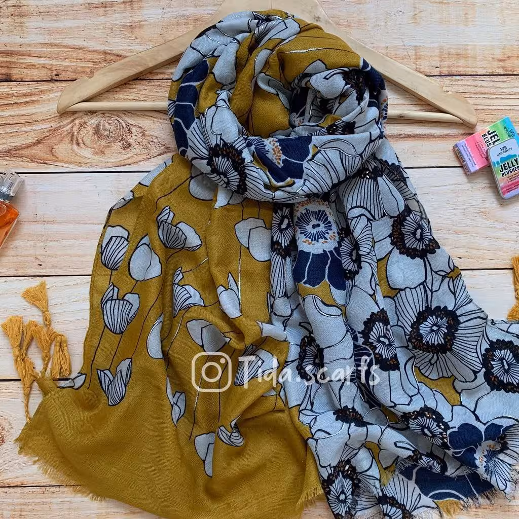شال نخ پنبه پاییزی