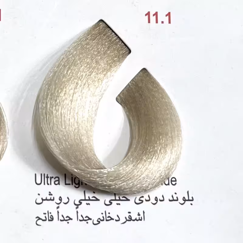 رنگ بلوند دودی خیلی خیلی روشن 11.1 ،رنگ مو کم آمونیاک پیلون و یک عدد اکسیدان | amazonchi