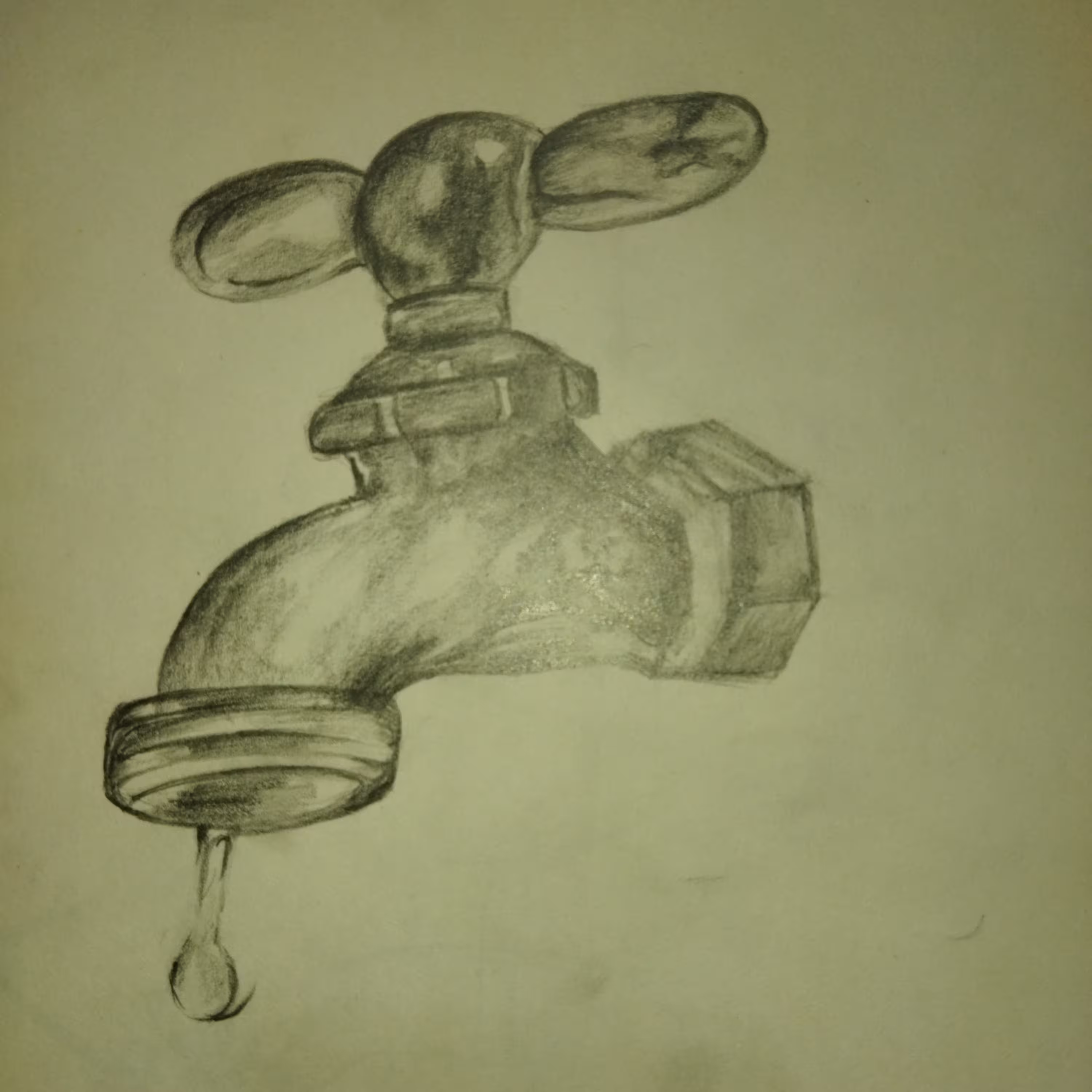 چکیدن آب-با سیاه قلم