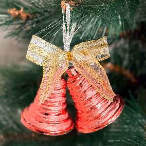 اویز زنگوله قرمز 2 عددی 7 سانتی کد 505