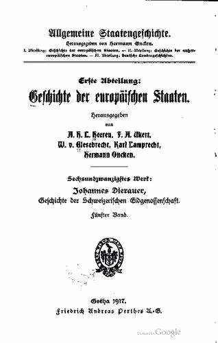 خرید و دانلود نسخه کامل کتاب Geschichte der Schweizerischen Eidgenossenschaft / Bis 1848