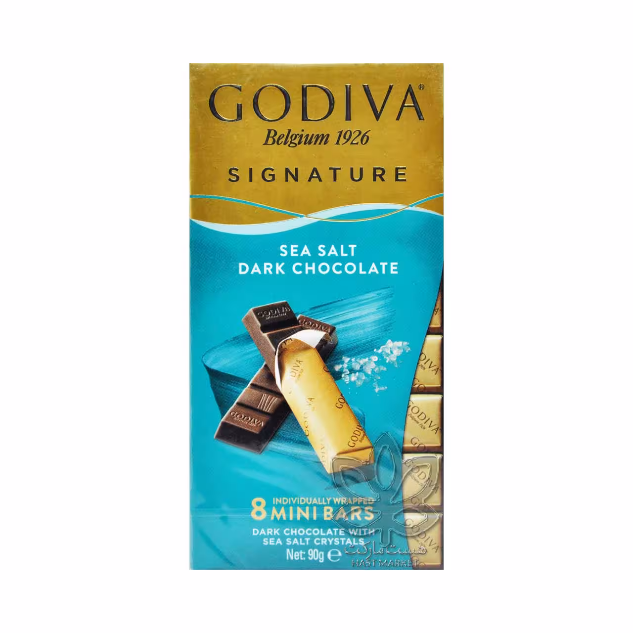 شکلات تلخ با نمک دریا 8 انگشتی گودیوا - godiva