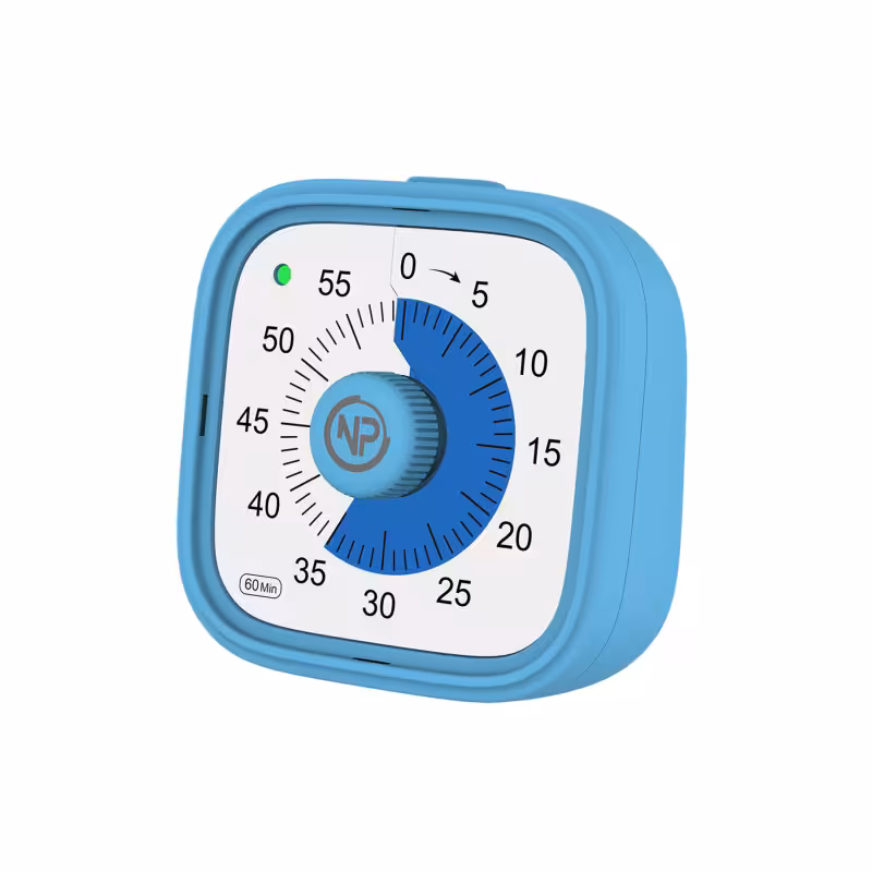 ساعت مدیریت زمان NPO TMR60B ساعت پومودورو | طراحی ارگونومیک و مدرن | ابزار انگیزشی برای دانش‌آموزان و دانشجویان | تایمر قابل تنظیم | سبک و قابل حمل | مناسب برای مطالعه، کار و تمرین | انتخابی کاربردی برای افزایش تمرکز و بهره‌وری