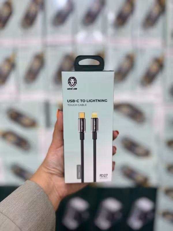 کابل شارژ گرین لاین تایپ سی به لایتنینگ مدل USB-C TO LIGHTNING TOUGH CABLE