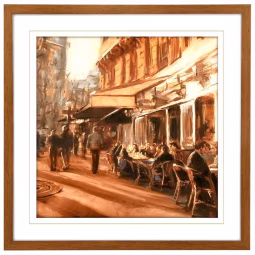 تابلو مدرن مدل OUTDOOR FRENCH CAFE-WH/BR-C کد GW-99111-4P