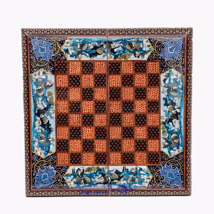 تخته نرد و شطرنج 35 سانتی چوگان کدtc351