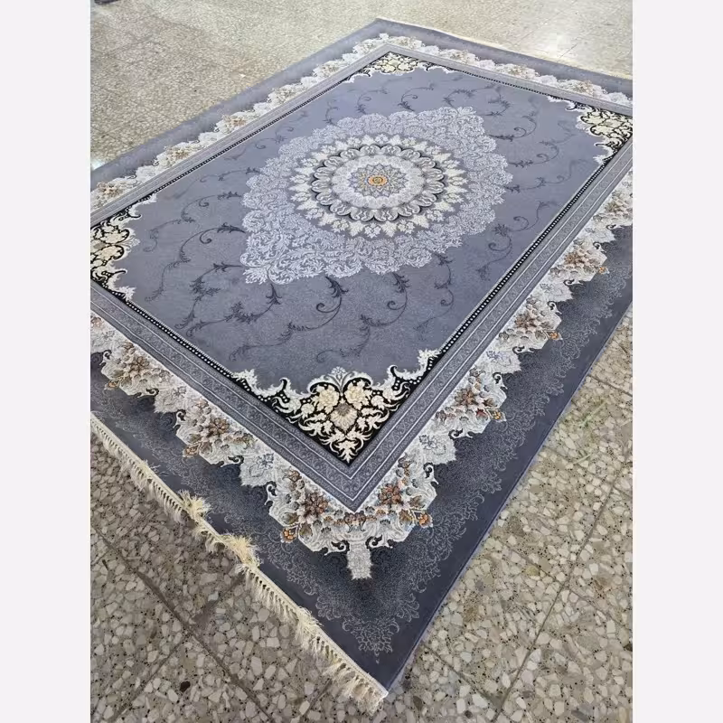 فرش ماشینی کاشان 700شانه 9متری طرح دلاریس دلفینی(باارسال رایگان)