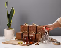 پاسماوری 7 پارچه طرح موج طلایی آسا