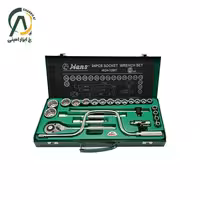 جعبه بکس 24 پارچه سفید 12پر درایو 1/2 هنس مدل 4624-12MT