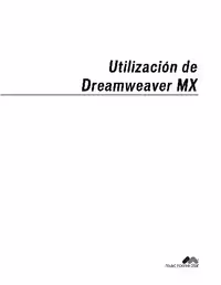 خرید و دانلود نسخه کامل کتاب Utilización de Dreamweaver MX