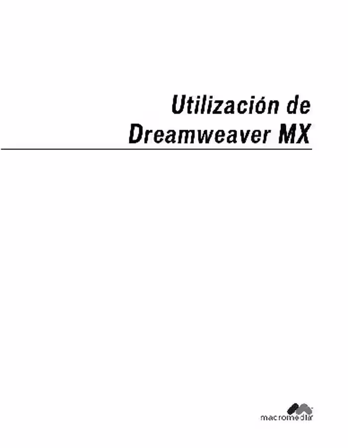 خرید و دانلود نسخه کامل کتاب Utilización de Dreamweaver MX