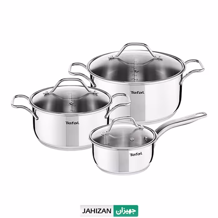 سرویس قابلمه 6 پارچه استیل تفال B864S674 Intuition