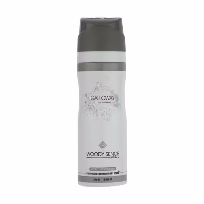 اسپری خوشبو کننده بدن مردانه وودی سنس مدل Galloway حجم 200 میلی لیتر  Woody Scence Galloway Body Spray For Men 200 ml