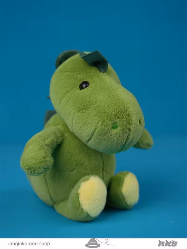 عروسک دایناسور سبز سایز 2 Green dinosaur doll size 2