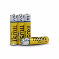 باتری نیم قلمی تراست مدل Super Life AAA بسته 4 عددیTRUST
