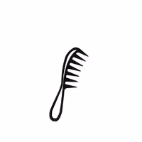 شانه فر مو 3 طرفه با دندانه های درشت