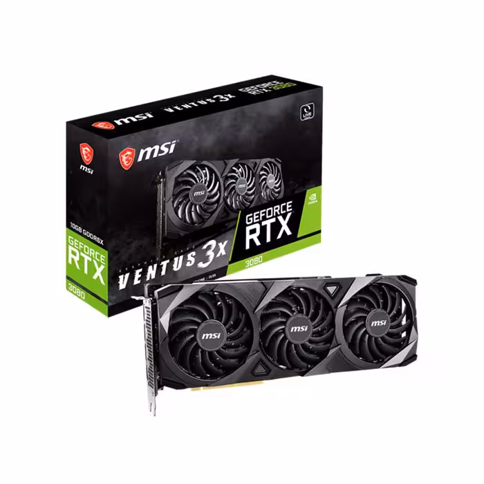 کارت گرافیک ام اس آی GeForce RTX 3080 VENTUS 3X 10G OC LHR