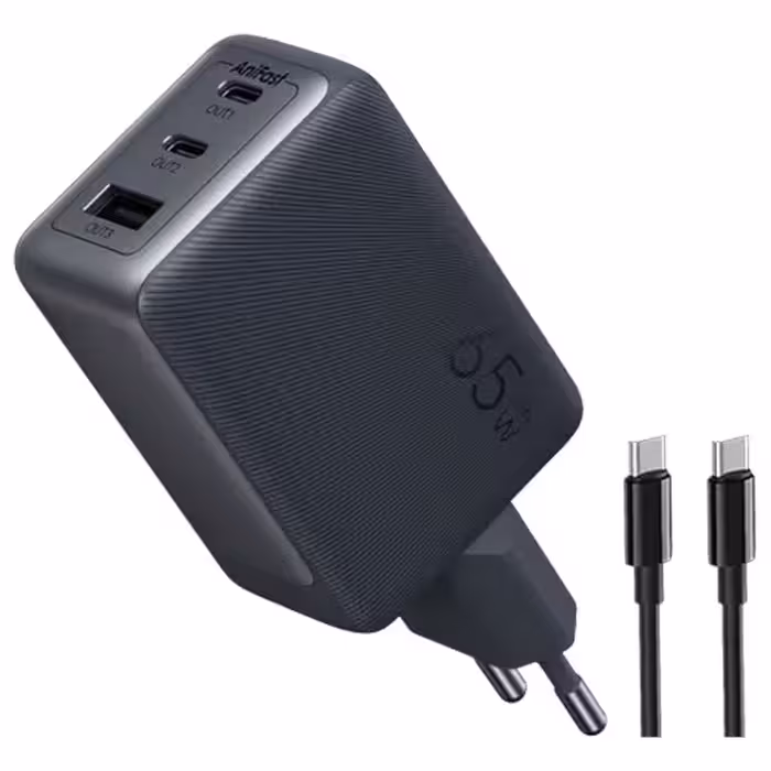 شارژر دیواری اورایمو HyperGan 65 OCW-7652E 116CC توان 65 وات با کابل