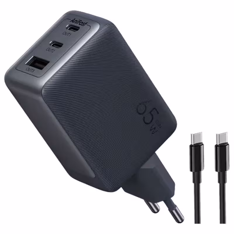 شارژر دیواری اورایمو HyperGan 65 OCW-7652E 116CC توان 65 وات با کابل