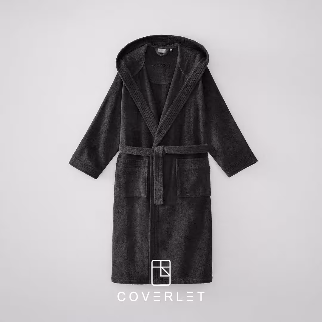 حوله تن‌پوش مردانه ذغالی 100٪ پنبه ارگانیک مدل Ecosoft