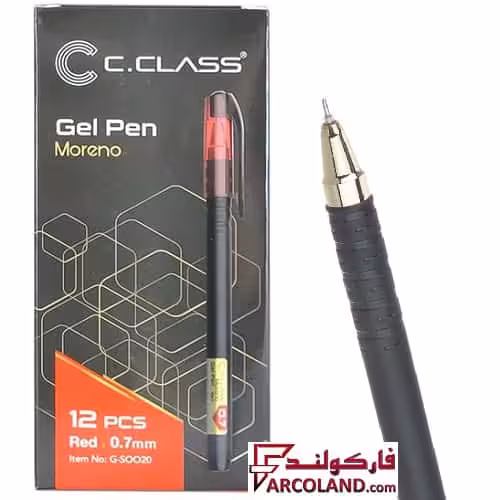 خودکار روان نویس قرمز سی کلاس C.Class نوک 0.7 میلی متری مدل مورنو Moreno بسته 12 عددی