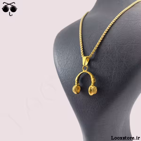 گردنبند لاکچری طرح هدفون با زنجیر ویتالی