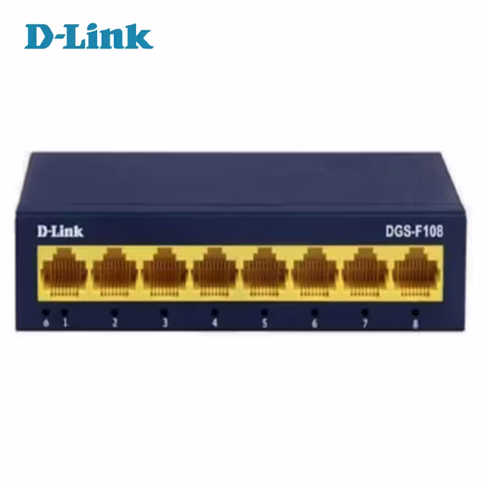 سوئیچ شبکه 8 پورت گیگابیت دی لینک مدل D-Link DGS-F108