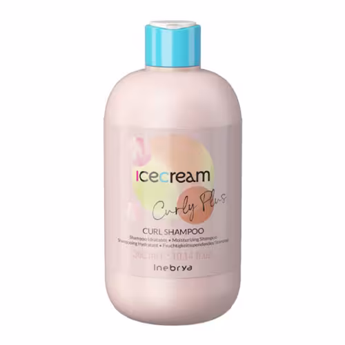 شامپو مو فر کرلی پلاس آیس کریم حجم 300 میل Ice Cream Curly Plus Shampoo 300ml
