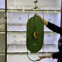 ساعت دیواری چوب فلزی آوان اتریس 84