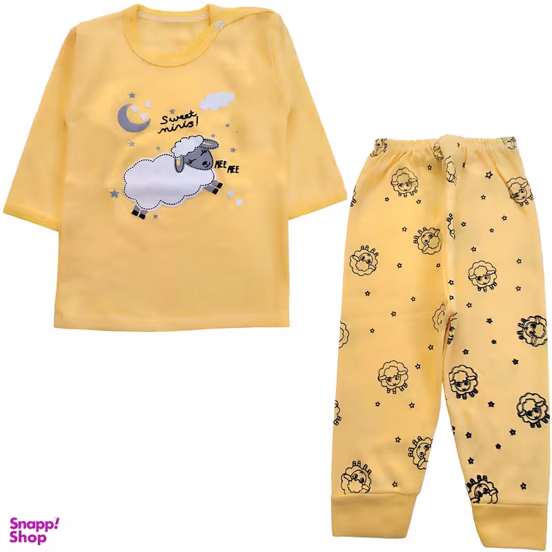 ست تیشرت و شلوار نوزادی مدل ببعی کد 3869 مجموعه 2 عددی