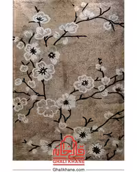 گلیم فرش ماشینی ساوین کد 4038 شکلاتی