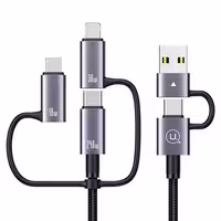 کابل تبدیل USB و USB-C به لایتنینگ، Micro USB و USB-C مدل sj738 طول 120 سانتی متر
