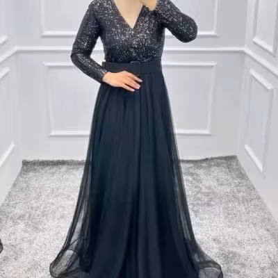 پیراهن زنانه پولکی مدل لباس مجلسی تور پیراهن مجلسی زنانه سایز 38 تا 56