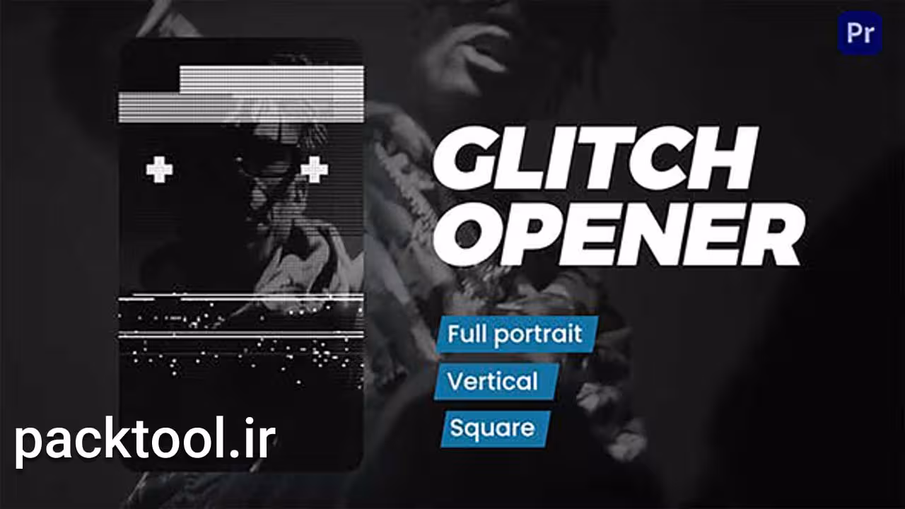 دانلود پروژه آماده پریمیر پرو وله پارازیت اینستاگرام Instagram Glitch Opener - پک تول